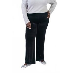 NEW LYSSE velvet wide leg pants - plus in black
